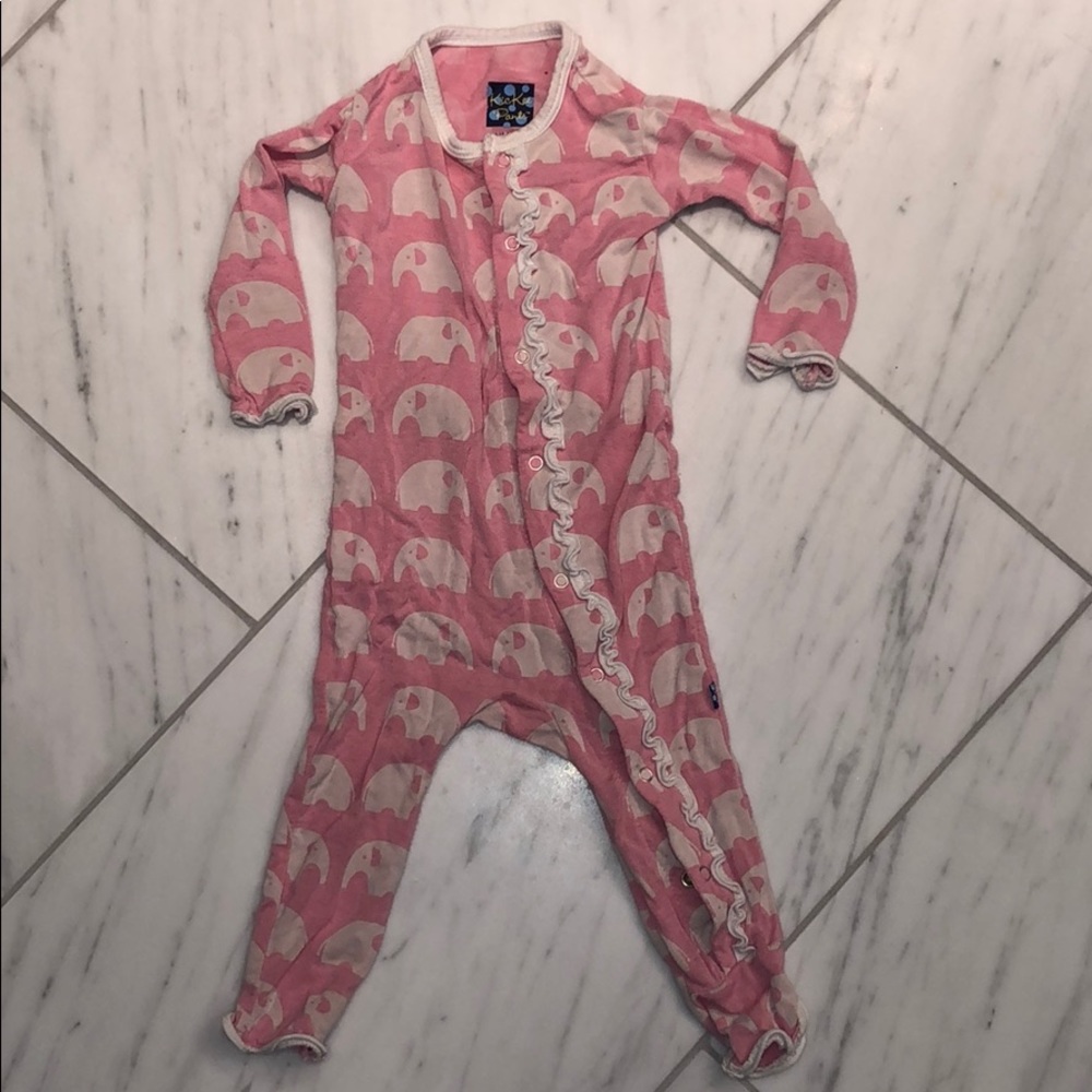 Elephant KicKee pants ruffle coveralls